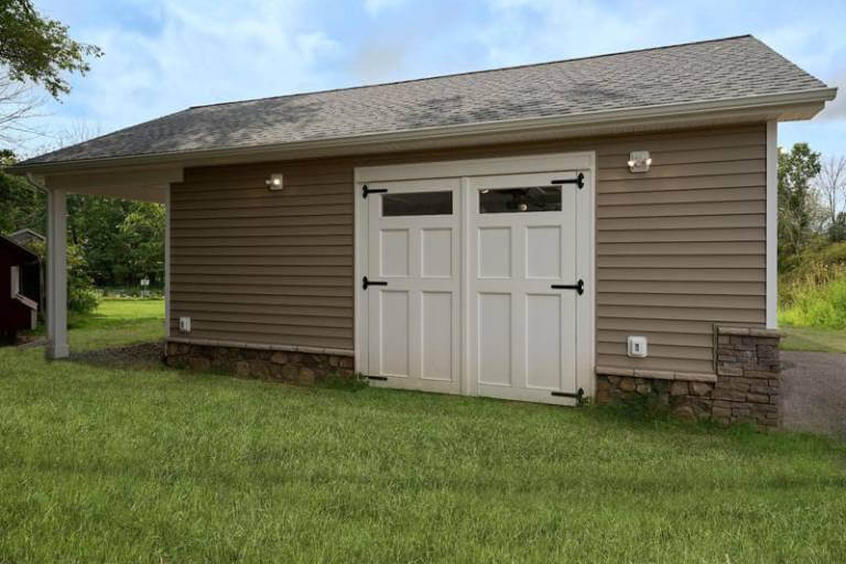 Side view of new shed