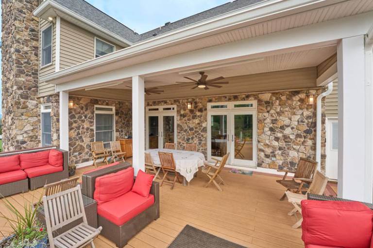 View of Porch from backyard